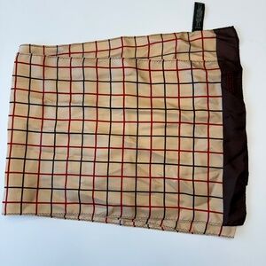 COACH 100% silk oblong tattersall scarf